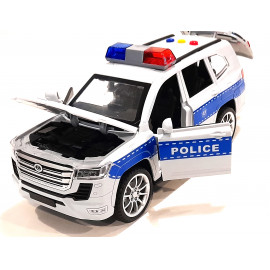 Szirénázó rendőrautó nyitható ajtókkal 26 cm